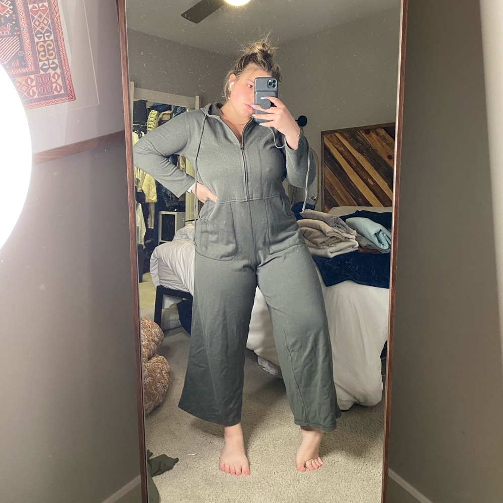 Green world market jumpsuit